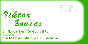 viktor bovics business card
